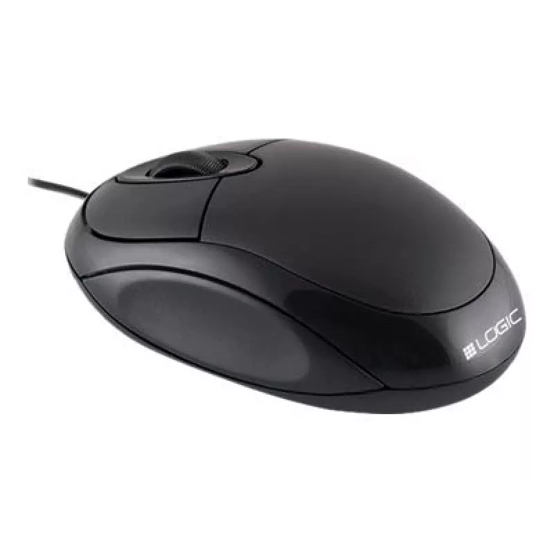 Logic Lm-11 - Ratón - óptico - con cable - USB - negro
