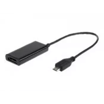 Adaptador MHL(M)->HDMI(F)+ USB MICRO(BF)(11 PIN) 16 cm