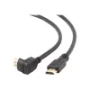 Cable de conexión HDMI v2.0 conector de 90 grados a conector recto, 19 pines contactos dorados, 1,8 m, envase a granel