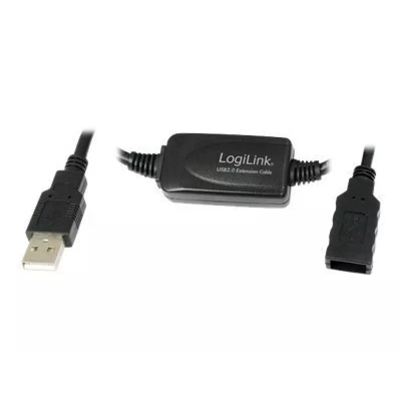 Cable USB LogiLink UA0143 USB 2.0 conector macho USB-A a conector hembra 10,00 m negro