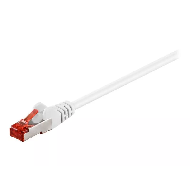 Wentronic Goobay - Cable de red - RJ-45 (M) a RJ-45 (M) - 2,0 m - SFTP, PiMF - CAT 6 - moldeado - Blanco (95501)