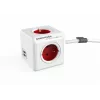 Allocacoc PowerCube Extended USB 1,5M RED 2402 RD Conectividad accesorio rojo