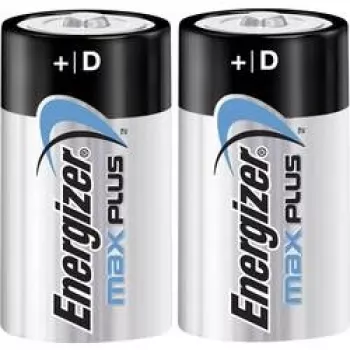 Pilas alcalinas Energizer D Max Plus, pack de 2