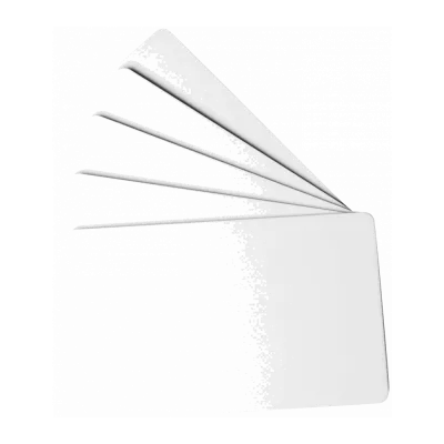 Tarjetas de plástico en blanco