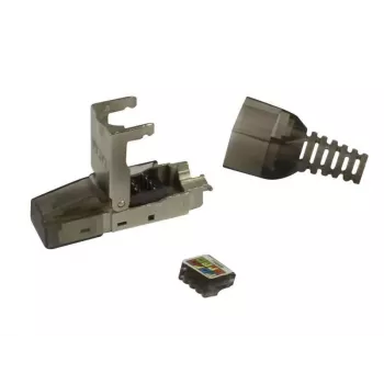 Conector macho TP Synergy 21, montaje en campo, CAT6A, RJ45, sin herramientas