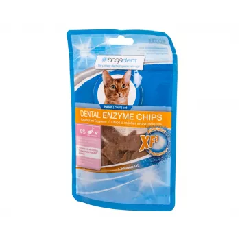 Chips enzimáticos para la higiene dental de gatos bogar Bogadent Fish 50 g — snacks crujientes para el cuidado dental con sabor a pescado, proteína 41%, grasa 26%