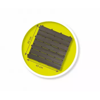 Smoby Suelo para casita de jardín Life - Gris antracita, 10 placas, 2,5 m²