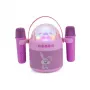 AKAI JoyBox Kids set de karaoke con Bluetooth, USB, MicroSD, AUX, radio FM, luces RGB, distorsionador de voz, micrófono con cable, batería recargable de 1200mAh, 5W RMS