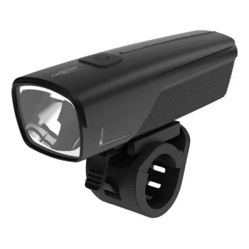 ANSMANN 1600-0524 Luz frontal LED para bicicleta, 50 lx, 2600 mAh, 2 W, negro