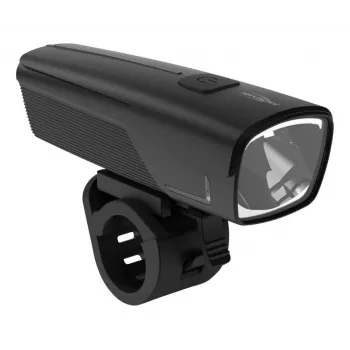 ANSMANN 1600-0524 Luz frontal LED para bicicleta, 50 lx, 2600 mAh, 2 W, negro