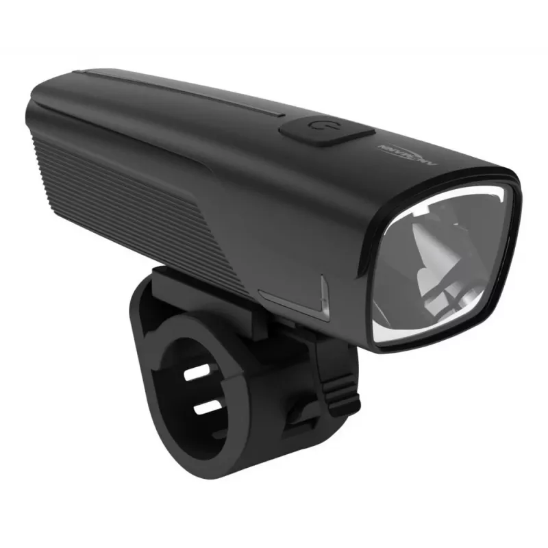 ANSMANN 1600-0524 Luz delantera LED para bicicleta, 50 lx, 2600 mAh, 2 W, negro