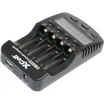 XCell BC-X1000 Cargador rápido 1-4x AAA AA Pantalla LCD - Cargador de baterías - Níquel-Metal Hidruro (NiMH)
