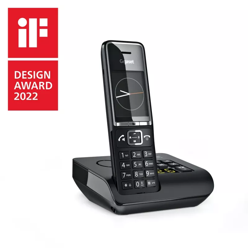 Gigaset Comfort 550A Teléfono inalámbrico con contestador automático, negro