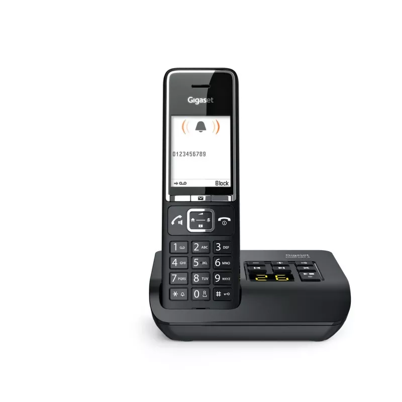 Gigaset Comfort 550A Teléfono inalámbrico con contestador automático, negro