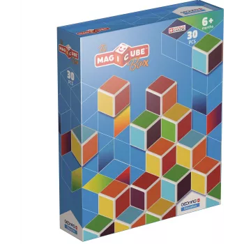 Geomag MagiCube GM120 bloques magnéticos, 30 piezas, multicolor, cuadrados, unisex, niños a partir de 1,5 años