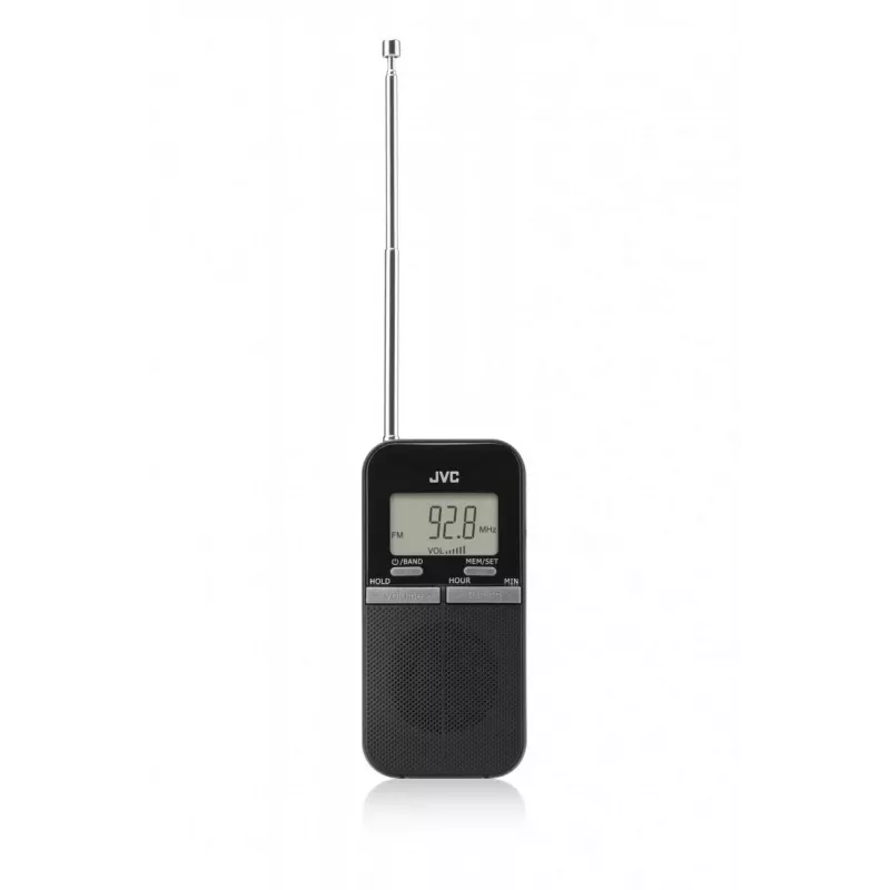 JVC RAE411B Radio portátil AM/FM con sintonizador analógico, Negra