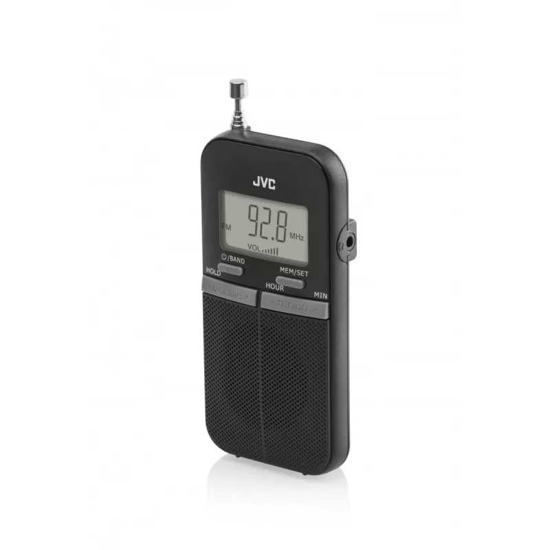 JVC RAE411B Radio portátil AM/FM con sintonizador analógico, Negra