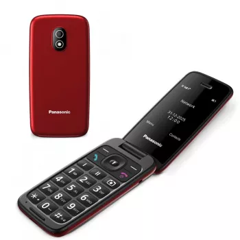 Teléfono móvil de concha PANASONIC KX-TU410EXR - rojo