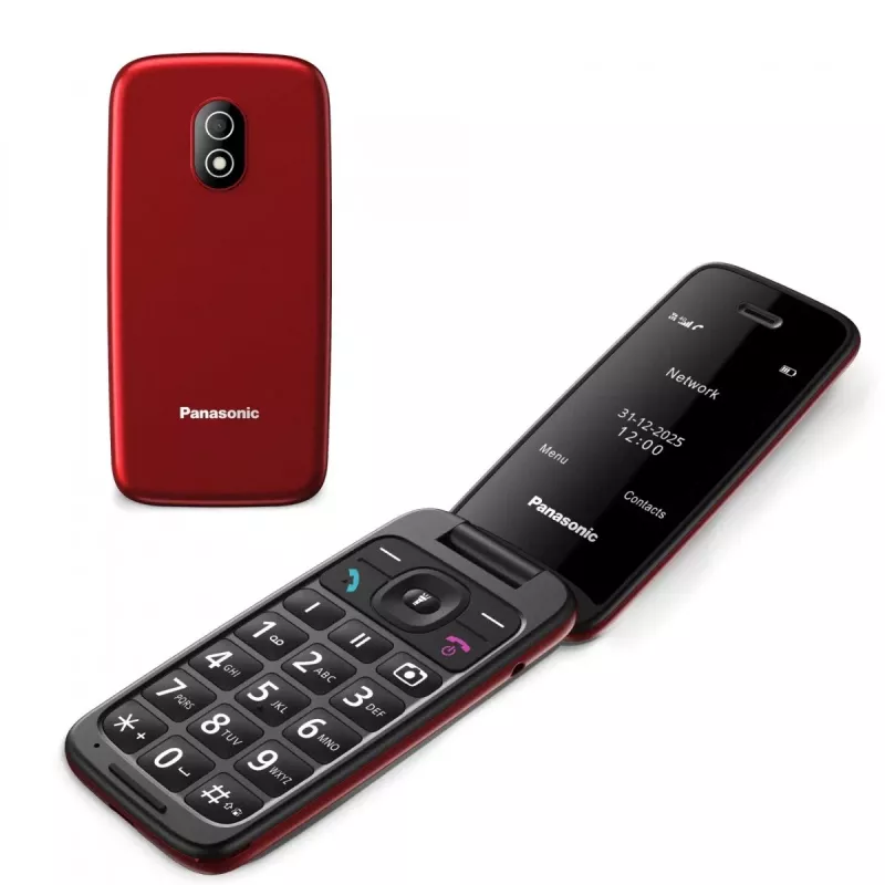 PANASONIC KX-TU410EXR teléfono móvil con tapa - rojo