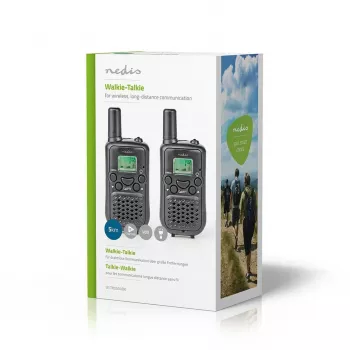 Nedis Walkie Talkie Set WLTK0500BK 5 km de alcance 8 canales PMR446