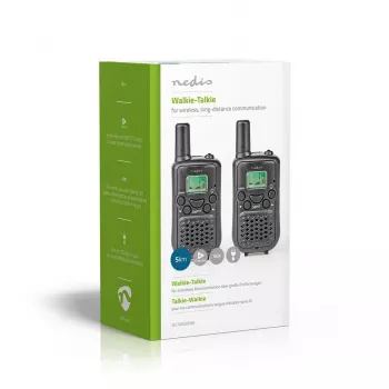 Nedis Walkie Talkie Set WLTK0500BK 5 km de alcance 8 canales PMR446