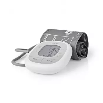 Nedis HCBL400WT Tensiómetro de brazo, pantalla LCD, brazalete 22-42 cm, blanco