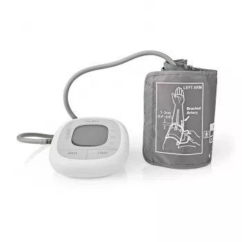 Nedis HCBL400WT Tensiómetro de brazo, pantalla LCD, brazalete 22-42 cm, blanco