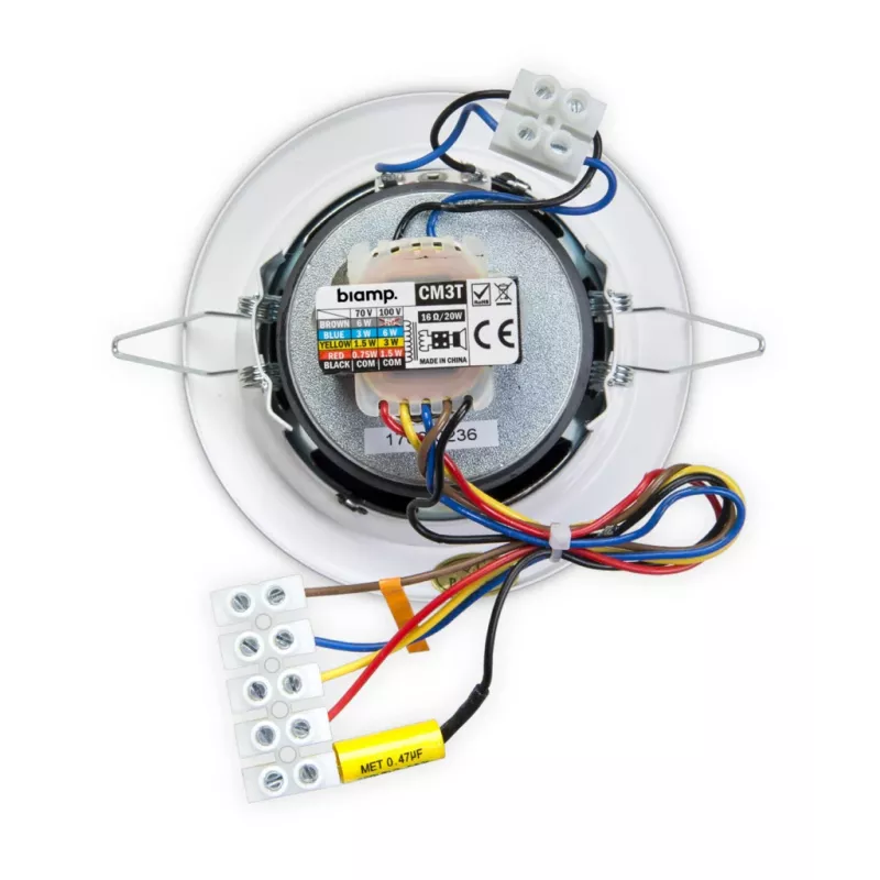 Biamp CM3T altavoz de techo de 2 vías - blanco (RAL 9010)