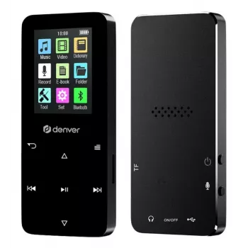 Denver MP-1830B Black reproductor MP4 con Bluetooth, pantalla de 1,8 pulgadas, 4GB, negro