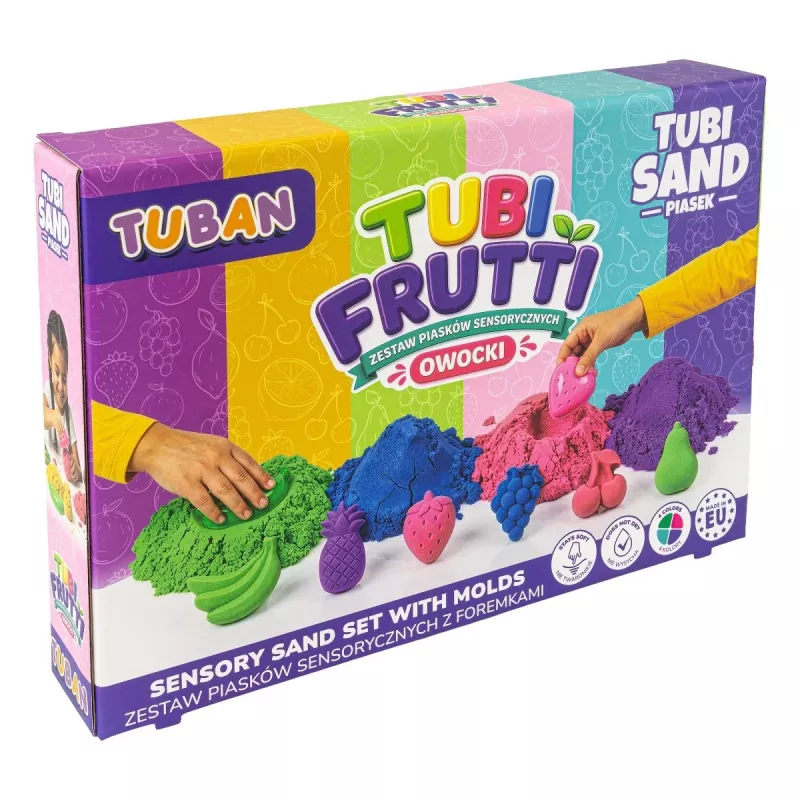 TUBAN Sensory Sand - Tubi Frutti set 1 kg multicolor con aroma afrutado