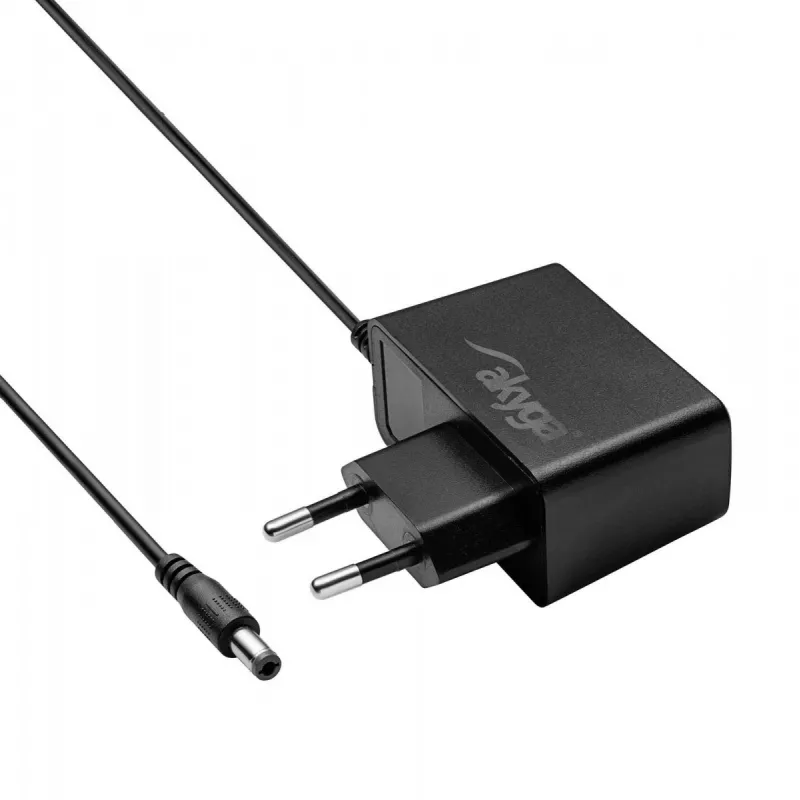 Akyga AK-PD-33 Fuente de alimentación para cajas registradoras ELZAB Jota / K10 / Mini E, 12 V, 1 A, 12 W, 5,5 x 2,1 mm, 1,5 m