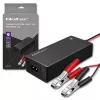 Cargador de batería automático Qoltec para AGM GEL STD | Rectificador 12V | 2A | 24W | LED | Cable 1,8m
