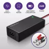 Cargador de batería automático Qoltec para AGM GEL STD | Rectificador 12V | 2A | 24W | LED | Cable 1,8m