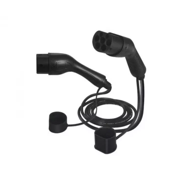 DEFENZO Lineo AC22 cable de carga para VE Type 2 de 7m 22kW 32A trifásico negro