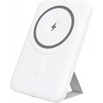 Batería externa YENKEE Power Bank 501 WH SILIC 5000mAh MagSafe PD 20W blanca