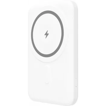 Batería externa YENKEE Power Bank 501 WH SILIC 5000mAh MagSafe PD 20W blanca