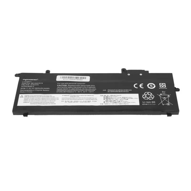 Batería MITSU L17C6P71 para Lenovo ThinkPad X280 A285 - 3900 mAh (44 Wh)