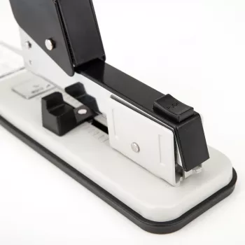 DELI E0392 grapadora Heavy Duty, capacidad 60 hojas, negro/plata