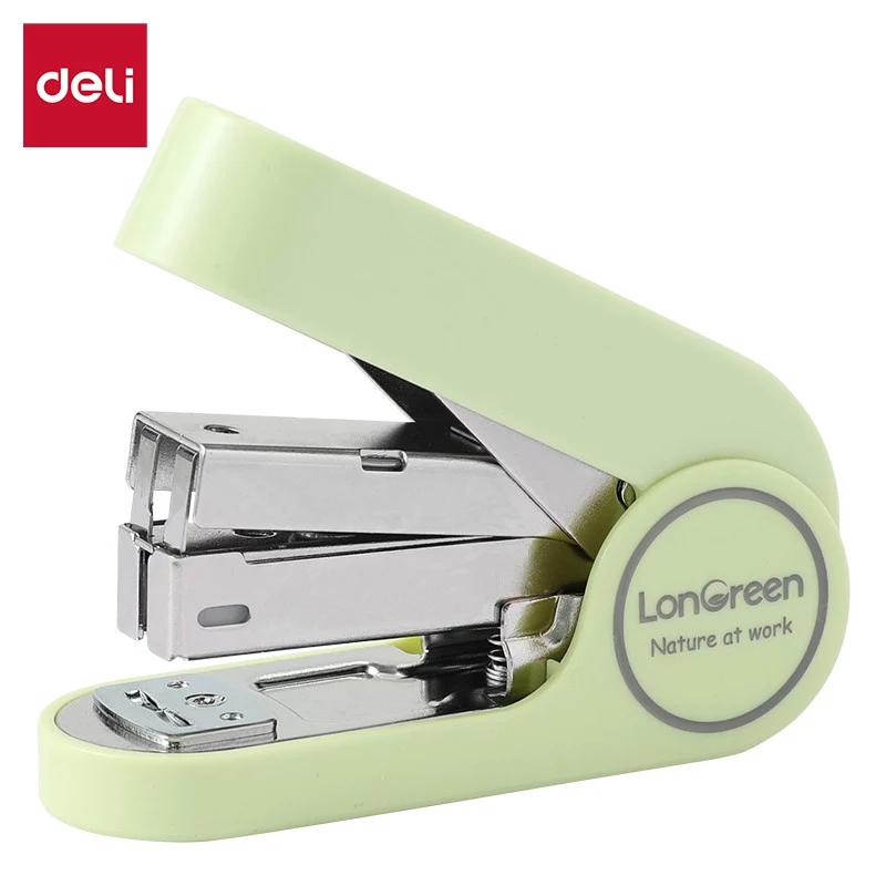 Deli LonGreen EM416 Grapadora verde para hasta 25 hojas
