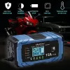 Qoltec cargador inteligente con microprocesador 12V 15A | rectificador con función de reparación | AGM GEL LiFePO4 | carga en 9 etapas