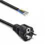 QOLTEC cable de corriente SCHUKO CEE Cu pelado y estañado 1,5m negro