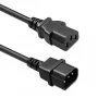 QOLTEC cable de corriente IEC C13 C14 3x0,75mm² cobre puro 1,8m negro
