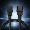 QOLTEC cable de corriente IEC C13 C14 3x0,75mm² cobre puro 1,8m negro