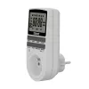 SAVIO AE-03 temporizador digital con pantalla LCD, 10 programas, 16A, enchufe Schuko, blanco