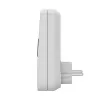 SAVIO AE-03 temporizador digital con pantalla LCD, 10 programas, 16A, enchufe Schuko, blanco