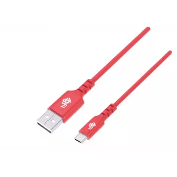 TB Cable USB-C a USB-C 1m rojo Carga rápida 100W PD y sincronización de datos