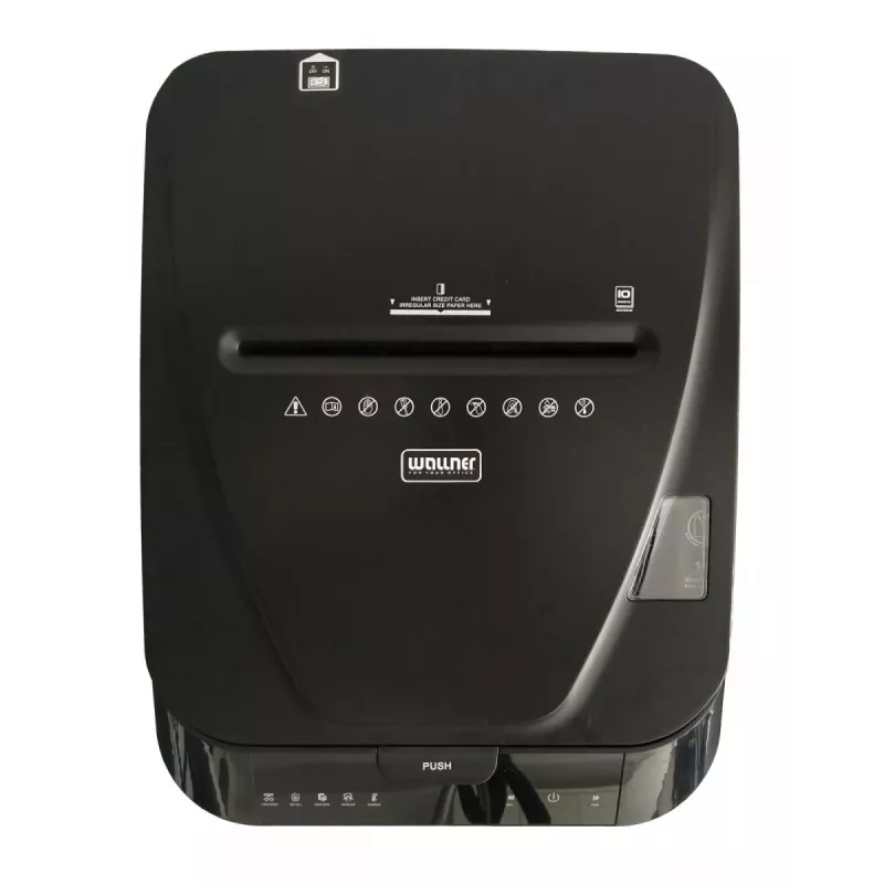 WALLNER Trituradora de papel AF160 C4 Cross-Cut, 160 hojas de alimentación automática, nivel de seguridad P-4, depósito de 30 L