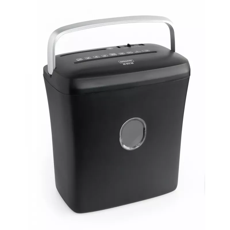 WALLNER Trituradora de papel XD1012 CD Cross-Cut, 6 hojas, 10 L, negro