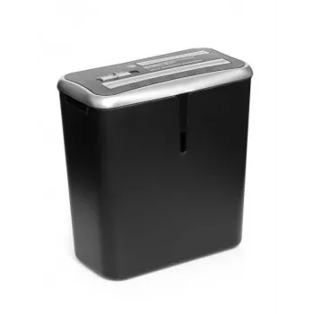 WALLNER Destructora de documentos XD805 CD corte cruzado, 8 hojas, 15L, Negro