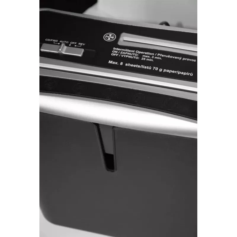 WALLNER Destructora de documentos XD805 CD corte cruzado, 8 hojas, 15L, Negro